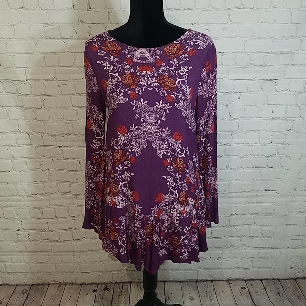 NWOT FREE PEOPLE floral open back dress, sz M